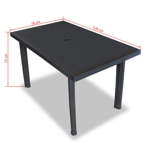 Foldable plastic online dining table